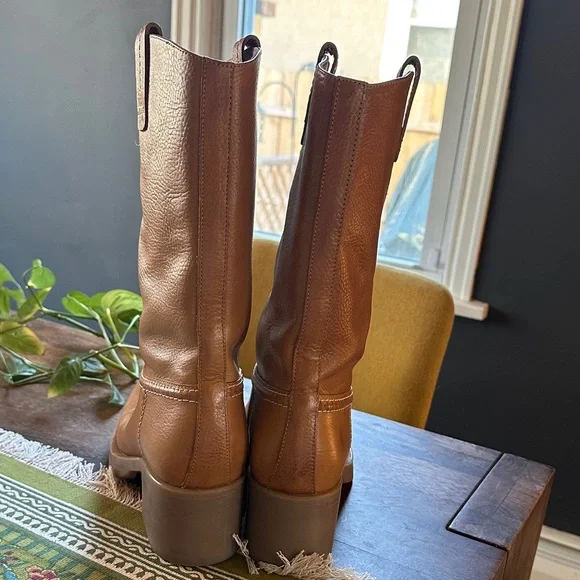 Chloe Neva Tan Leather Heeled Boots Size 40/Fit like women’s 9.5 - Picture 5 of 10